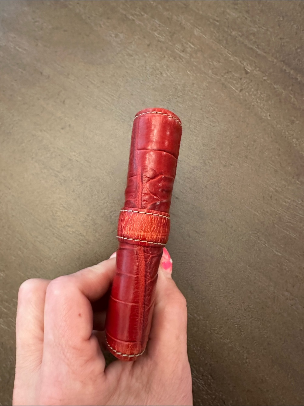 Brighton Vintage Red Croc-Embossed Leather Coin Wallet/ Card Holder - Picture 6 of 15